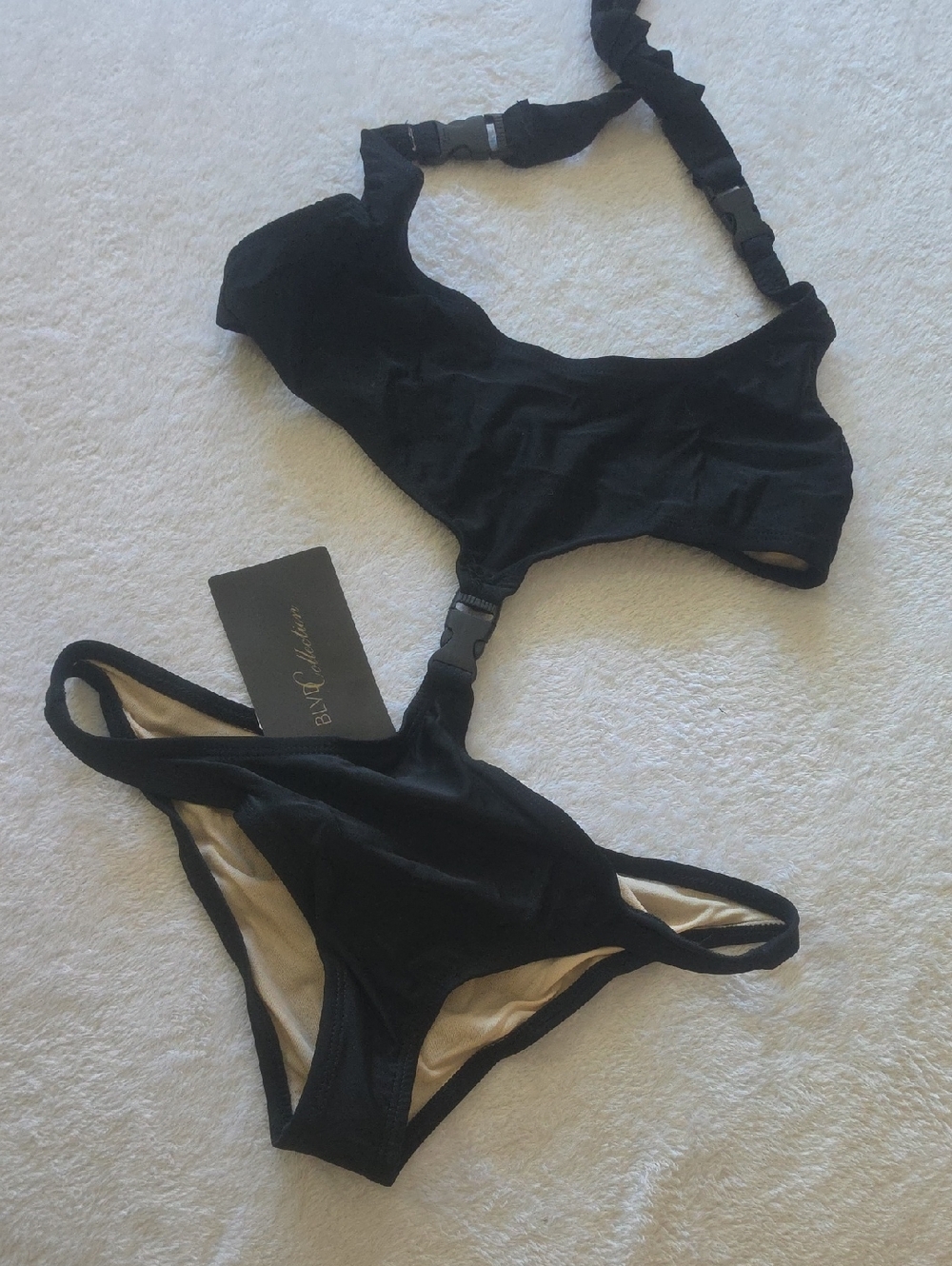 Black Two-Piece Cutout Bikini Set